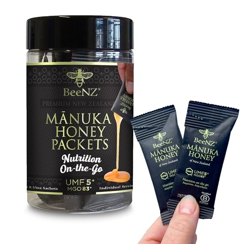 Miel Manuka UMF 5+ BeeNZ en sobres, 12 unidades
