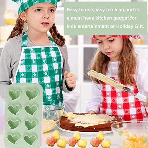 Hfpengzan Heart Shaped Ice Cube Trays, 2 Pcs Silicone Heart Mold, Easy Release Ice Trays, 8-Cavity For Ice Cubes, Gelatine, Chocolate, Baking And Candy #TOP4