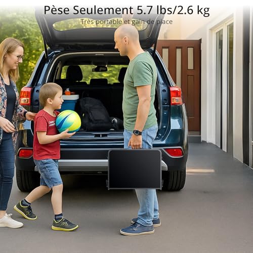 Table de camping pliante 60x40 cm réglable en hauteur Anbte - 3
