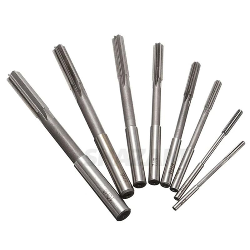 Vástago Recto D4 HSS Escariador Mandril Herramienta De Fresado De Ingeniería 3mm/4mm/5mm/6mm/8mm/10mm/12mm/14m 6 Flautas HSS,8x180