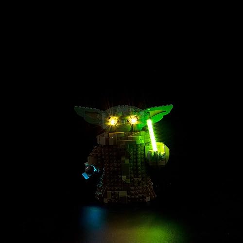 Miniatura 5 de Kyglaring Kit de iluminación LED para Star Wars The Mandalorian The Child - Compatible con el modelo de bloques de construcción Lego 75318 (juego no