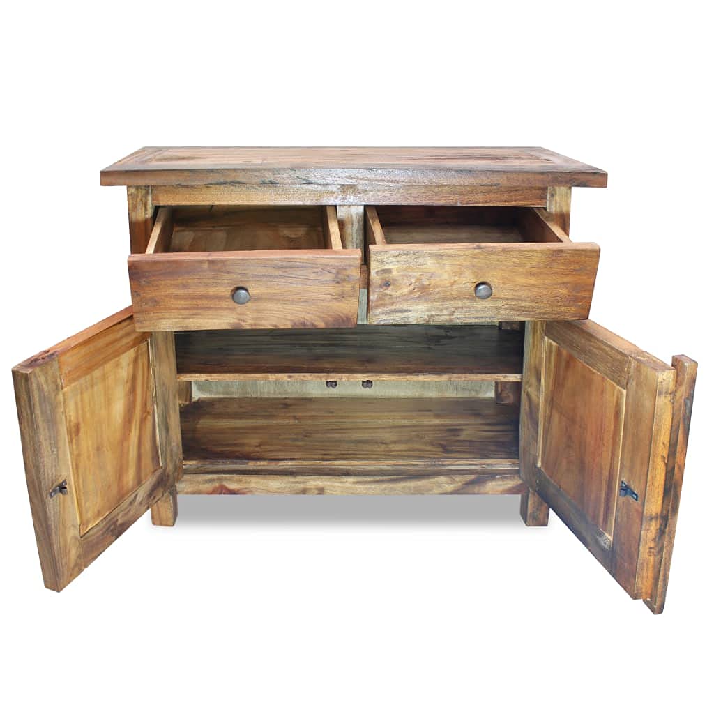 Kredens z litego drewna 75 x 30 x 65 cm, komoda na korytarz, szafka komodowa, szafka na pranie do sypialni