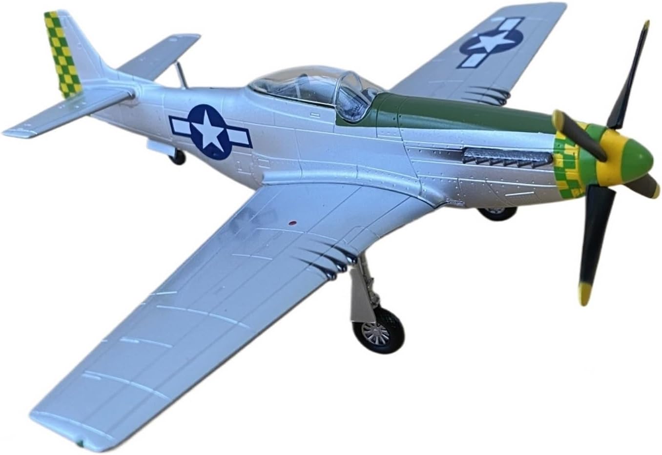 Miniature Scale 1: 72 for Us P-51d Fighter Model Finished Die Casting Aircraft Static Military Flying Toy Game Kits