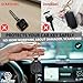 ANHBKAR Leather Keys Sleeve for Broken Car Key Loop Replacement - Cute Keychain Cover - Protector, Holder for Men & Women (Large - Black 01)