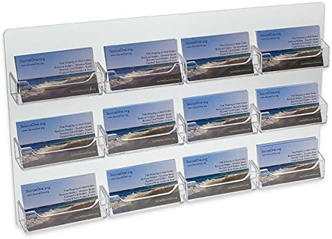 SourceOne Tarjetero de 12 bolsillos para montaje en pared, juego de 2 piezas