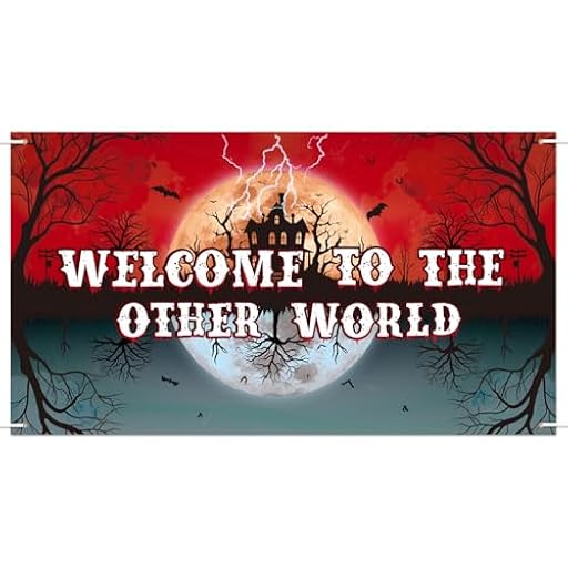 SAVITA Telón de Fondo Welcome To The Other World, 180x100cm Poliéster Fondo de Fiesta Temática Espeluznante Al Revés para Decoración Fiesta Halloween y Accesorios Fotográficos | Ya disponible en tu tienda friki favorita! En mundofriki.es!
