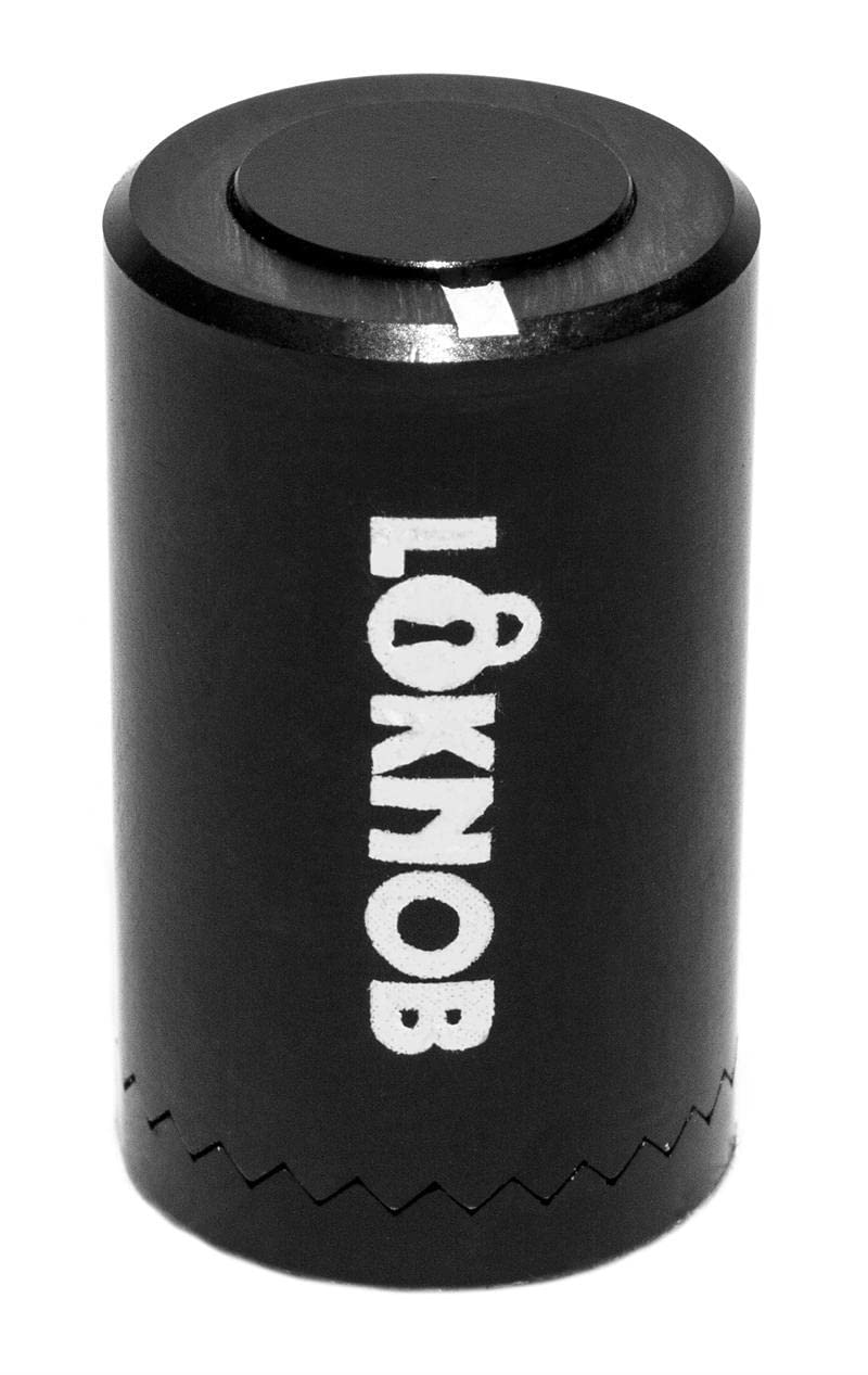 Locking Control Pot Knob, 1/2" Black Knob for 6mm Shaft, M7 Thread