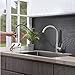 VESLA HOME High Arc Single Handle Brushed Nickel Kitchen Faucet with Pull Down Sprayer,Single Level Stainless Steel Kitchen Sink Faucet,Commercial Modern Pullout Faucets for Kitchen Sinks