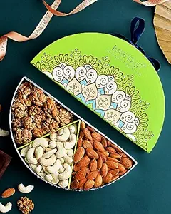 Dry Fruits Combo Pack Dry Fruits Gift Box Mixed Dry Fruits & Nuts Dry Fruits Hamper Green DBOX Walnut Cashew Almond Pack of 3 DryFruits