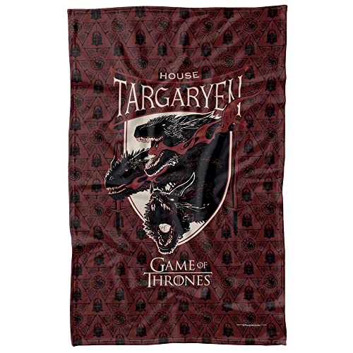 LOGOVISION Game of Thrones House Targaryen Fleece Blanket 36' x 58'