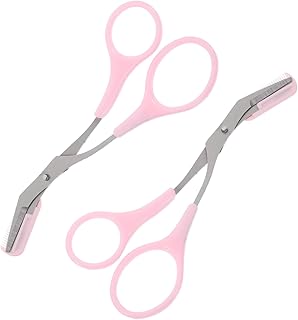 FOMIYES 2 Pçs Pente De Sobrancelha Tesoura De Sobrancelha Aparador Facial Aparador De Barba Aparador De Sobrancelha Tesoura Aparador De Sobrancelha Com Pente Tesoura De Beleza Tesoura De