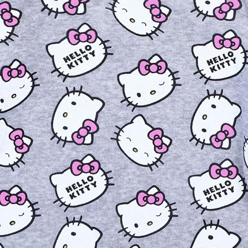 Image of Hello Kitty Sanrio Girls 2 Piece All Over Print Fleece Crewneck Sweatshirt and Pants Set for Infant, Toddler, and Big Kids