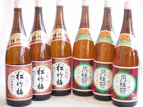 祝い酒日本酒 6本セット(月桂冠 上撰 清酒(京都府) 松竹梅 上撰 清酒(兵庫県)) 1800ml×6本