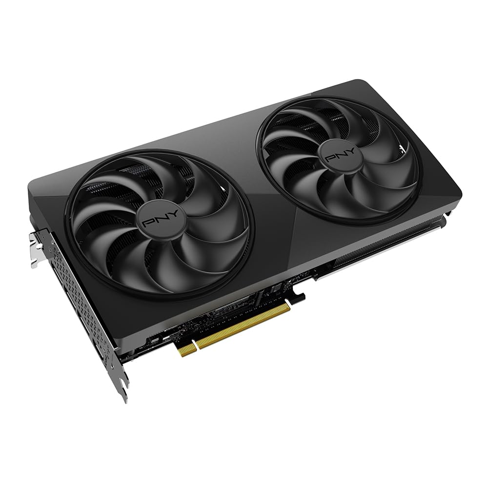 PNY Tarjeta gráfica NVIDIA GeForce RTX™ 5070 Ti Slim de Doble Ranura OC (16 GB GDDR7, 256 bits, Velocidad de Aumento: 2572 MHz, PCIe® 5.0, HDMI®/DP 2.1, NVIDIA Blackwell Architecture, DLSS 4.5)