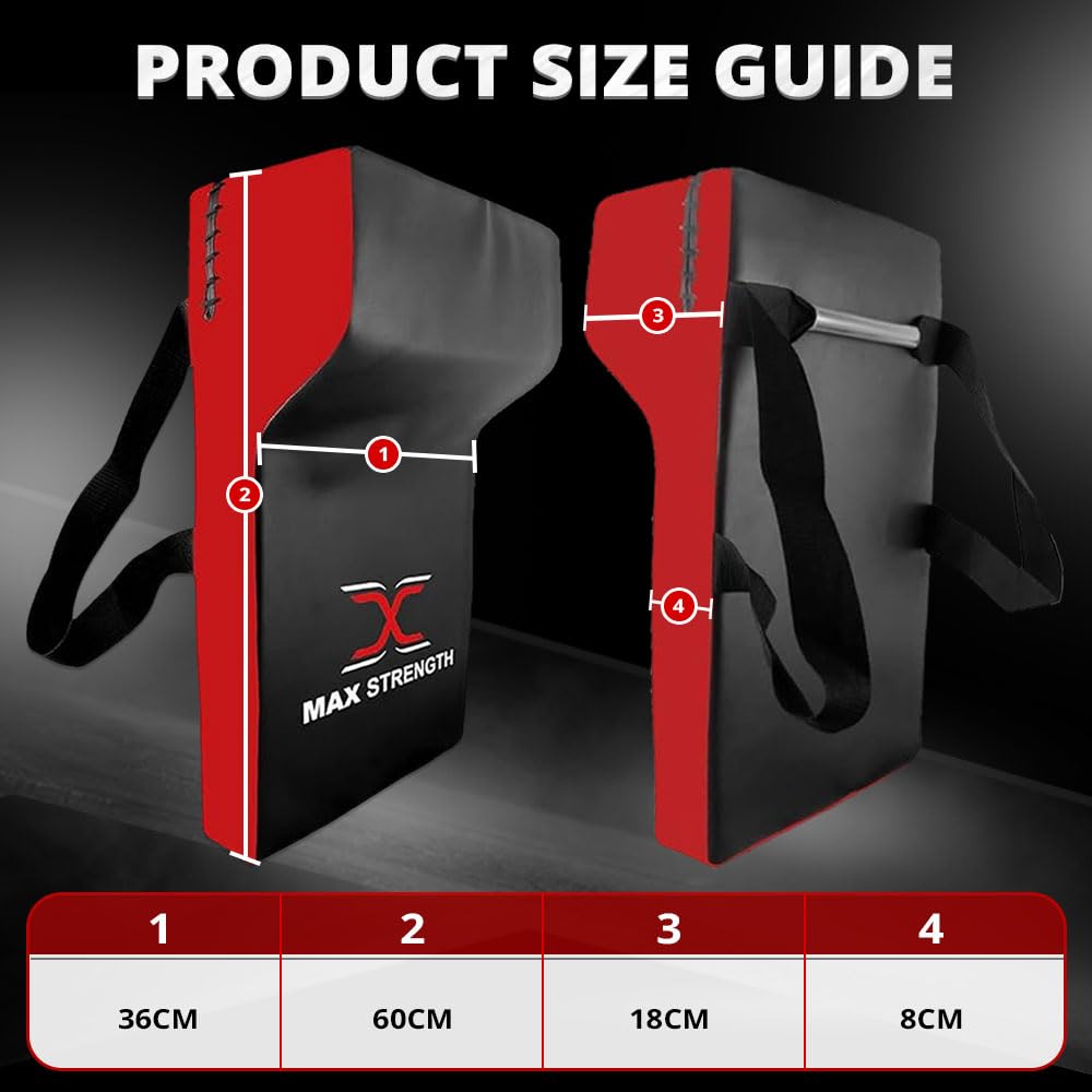 MAXSTRENGTH Rugby Hit Shield Heavy Duty Professional Grade Tackle Wedge Hit Shield Pad High Density Foam Wedge Rucking Tackle Shields (Rot/Schwarz, Einzel)