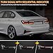 VLAND Tail Lights for BMW 3 Series G20 330i M340i G80 M3 GTS Sedan 2019-2024, Rear Lights Assembly with Red Turn Signal & Start up Breathing Display, 1 Pair (Smoke)