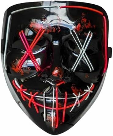I kl  Led Maske Parti E lence Maskesi Hallowen Neon Maske