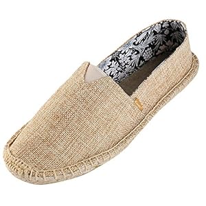 Kentti Uomo Classico Tessuto Naturale Slip-on Espadrillas