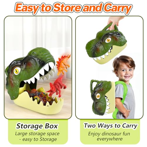 HahaGift Dinosaur Toys for 2 3 4 Year Old Boy Gifts: 45 Pieces Dinosaurs Figures Playset for Kids Boys Age 2 3 4 5 - Birthday Gift for Toddler Boys & Girls