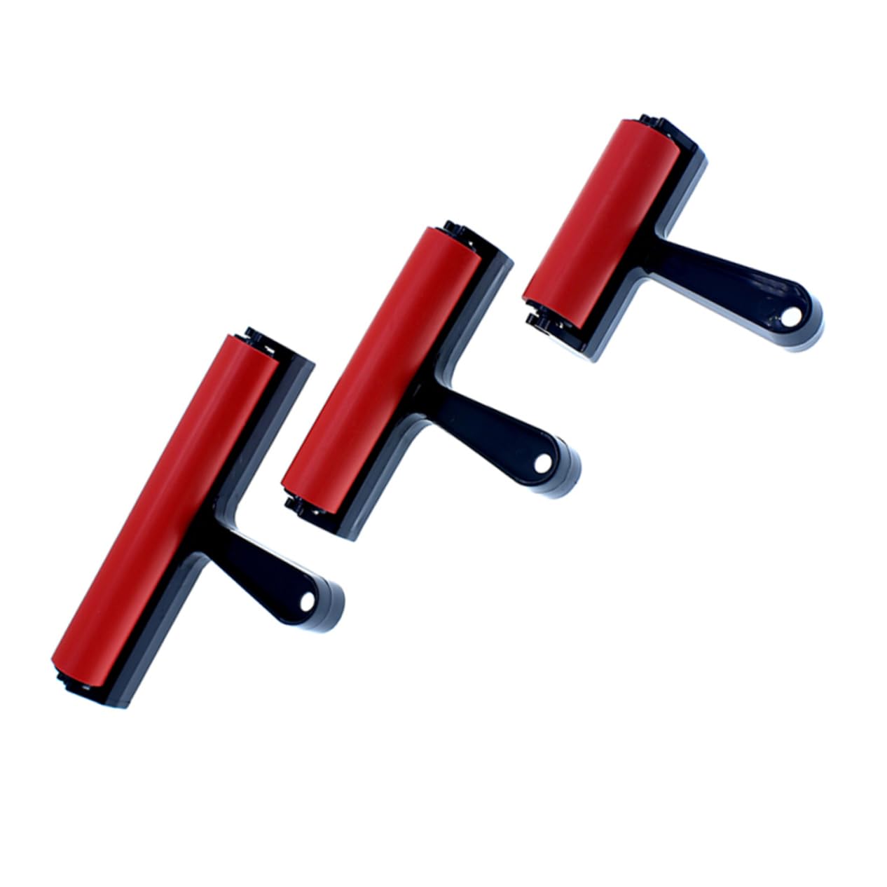 HAPINARY Artist Rubber Roller Brush Soft Foam 10cm Length Ink Roller Tool for Detail Paint