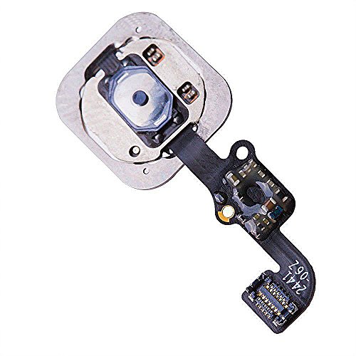 Johncase Oem Home Button Flex Ribbon Cable Assembly W/Rubber Gasket Replacement Part Compatible For Iphone 6/6 Plus (Silver) #TOP2