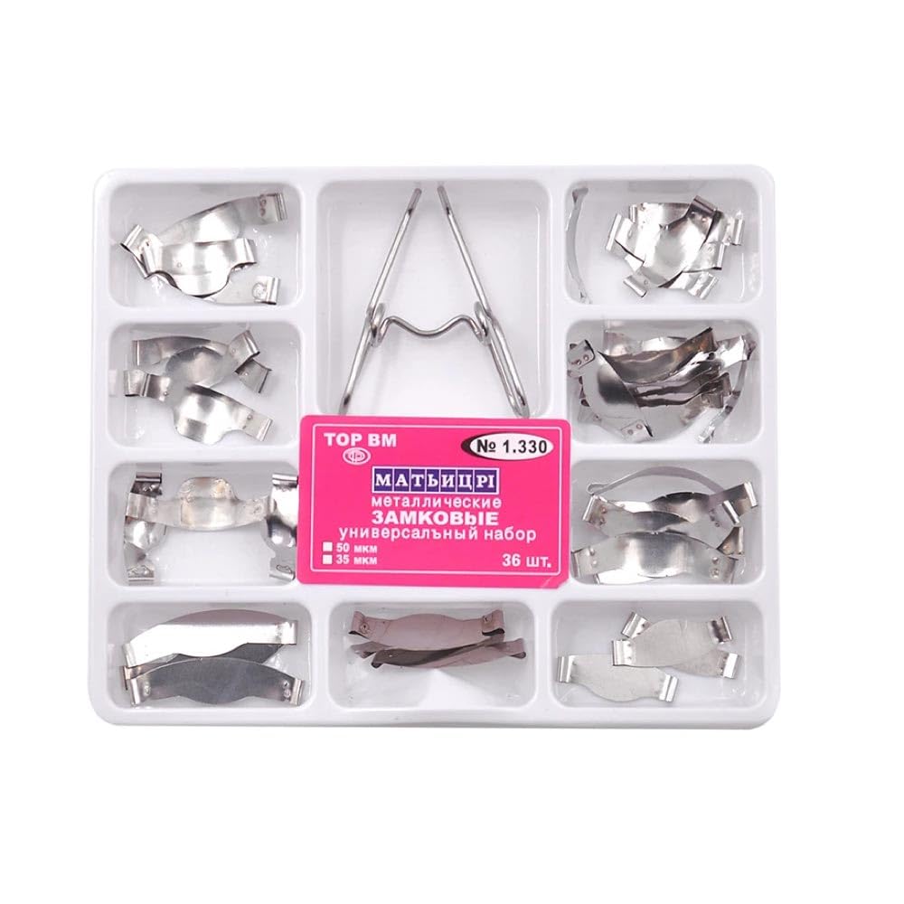 WMD® (wordmedident) Dental Saddle Matrix Band | Universal Matrices Kit | Matrices Clip System | Saddle Contoured | Pack of 36 pcs with Spring Clip-image-16