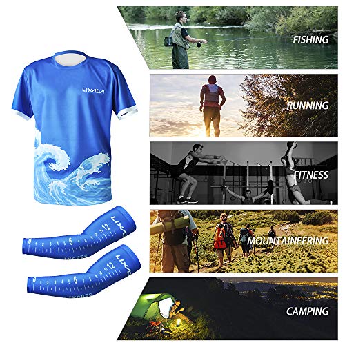 Andoer Camiseta de pesca de verão de secagem rápida respirável ao ar livre proteção solar roupa de p