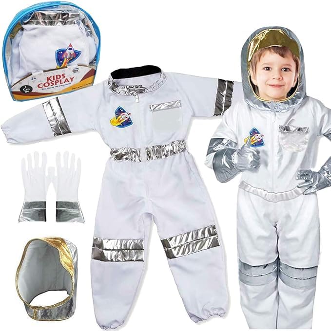 TOY GARDEN Kids Astronaut Costume | Space Dress Up Set with Helmet & Jumpsuit | Ages 37
