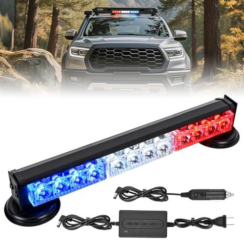 Image of Nilight 12LED Wireless Emergency Strobe Light Red White Blue 14'' Magnetic Mount Mini Light Bar 12V Rooftop Powered Hazard Warning Flashing Lights for Car Truck Trailer Snow Plow Construction Vehicles