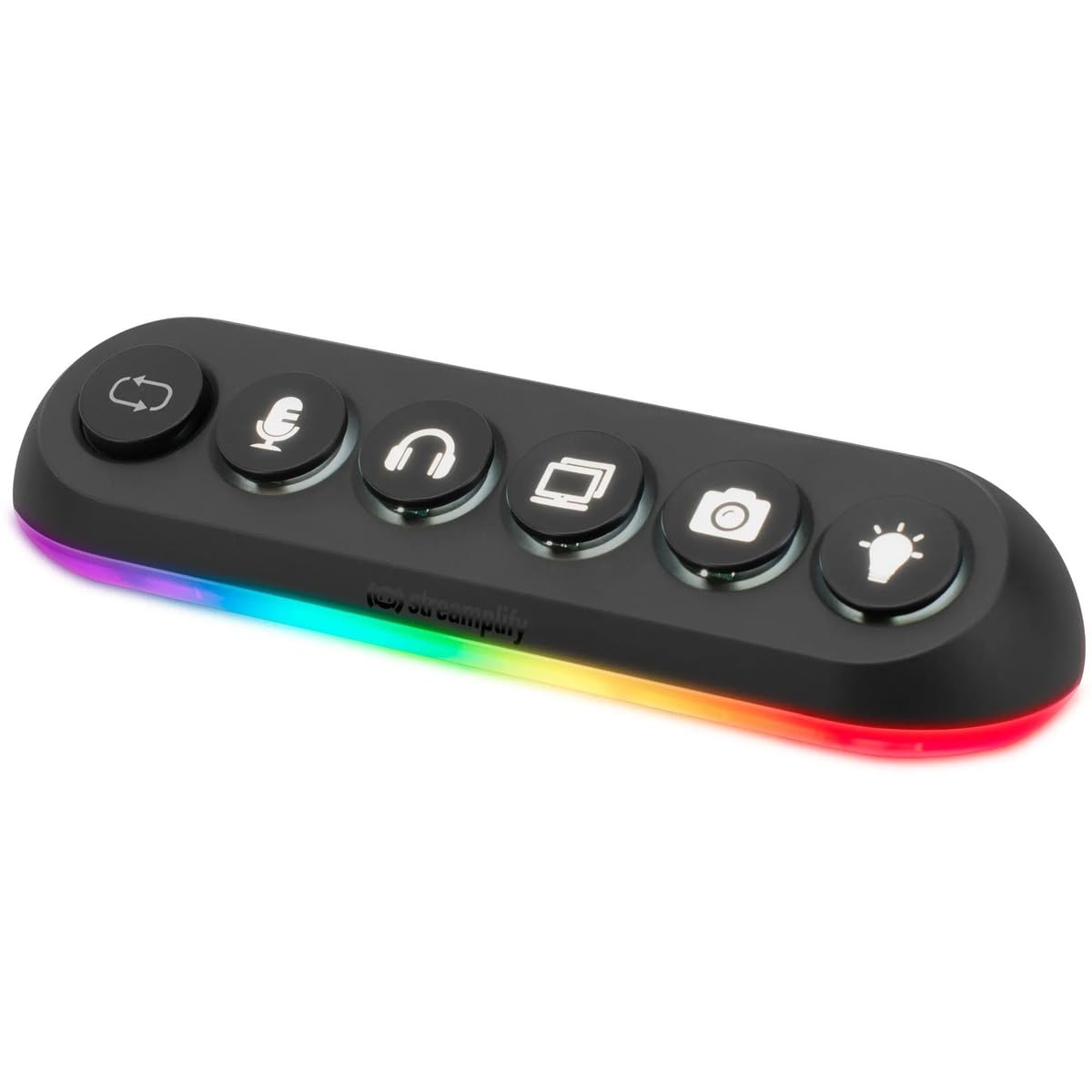 STREAMPLIFY HUB Deck 5, 4X USB 3.0, 1x USB 2.0, RGB, 12V, EU-Netzkabel - Schwarz