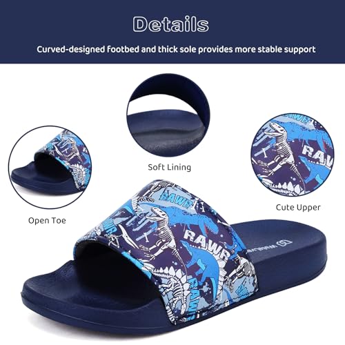 Image of WateLves Girls & Boys Slide Sandals Kids Summer Slippers Slip On for Outdoor Beach Pool Shower (Little Kid /Big Kid)