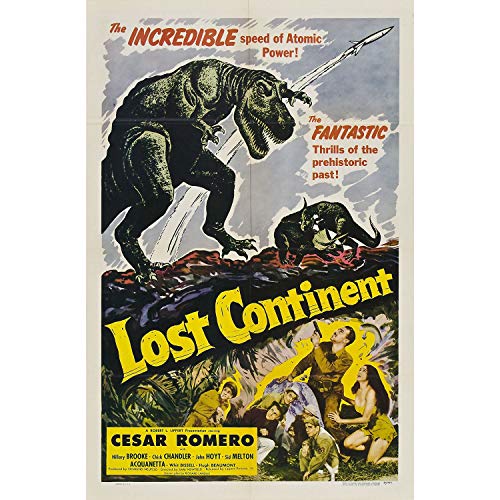 Poster cinéma vintage Lost Continent grande affiche anglaise rétro