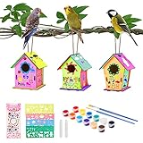 🐦 【Interacción Padres e Hijos】 Crea una casa de pájaros con los niños, pinta y agrega algunos adornos para que tus hijos puedan entender la naturaleza y los animales, puede construir una casa de pájaros con sus hijos, disfrutar del tiempo feliz juntos.