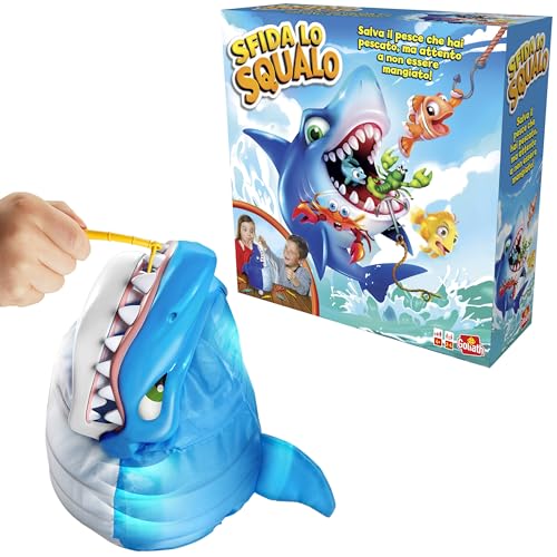 Goliath – SFIDA LO SQUALO – Gioco da Tavolo Interattivo per Bambini dai 4 Anni – Gioco d’Azione e Riflessi – Pesca e Sorprese – Senza Batterie – Regalo Divertente – 2-4 Giocatori – 5 Min