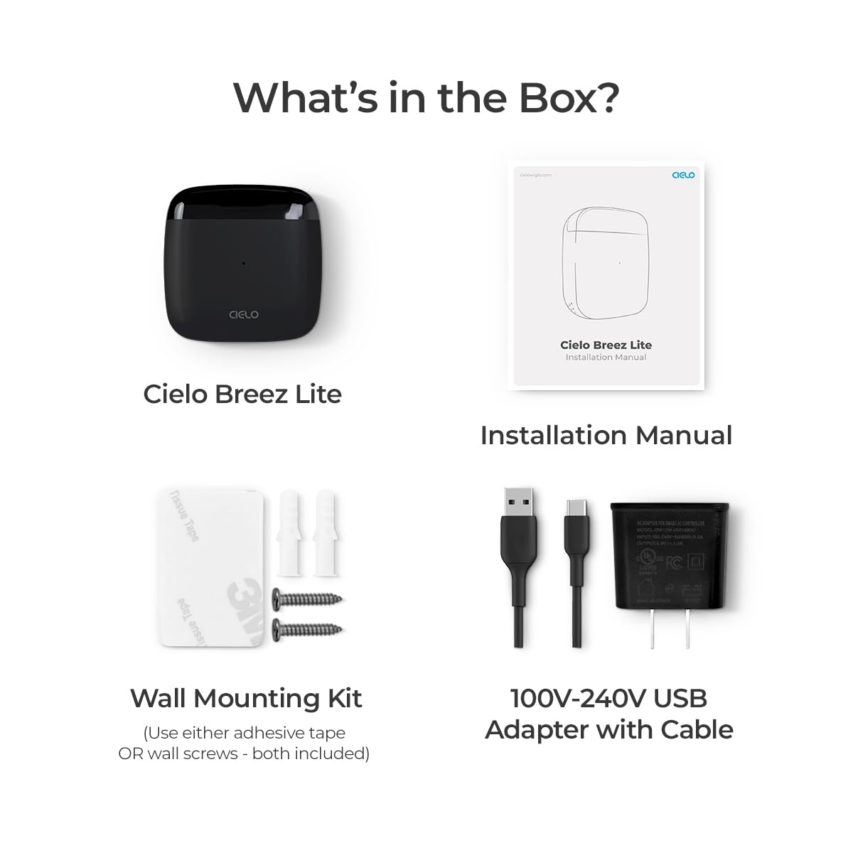 Breez Lite | Smart AC Controller for Mini Split, Windows & Portable Air Conditioners & Heat Pumps | Free App, No Subscriptions | Alexa, Google, Siri Shortcuts, SmartThings, 1