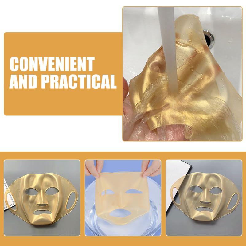 Healvian Reusable Silicone Face Mask Covers with 3D Ear Hook Fixing Tape for Secure Fit Anti-Wet Protection and Comfortable Skin Care 3 Pieces - Image 2