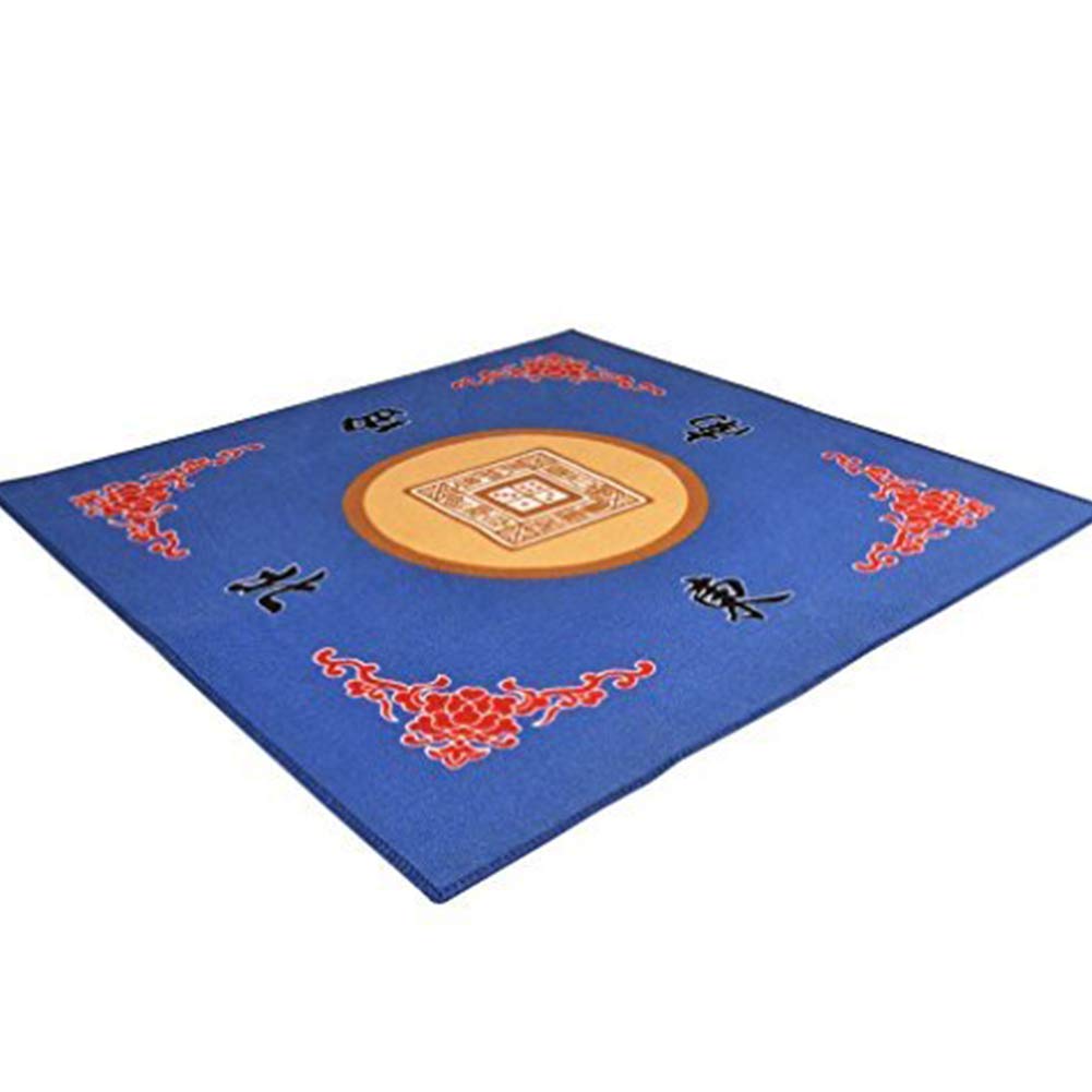 AIBABUniversal Mahjong/Paigow/Poker/Dominos/Game Table Cover/Slip Resistant Mat31.5" X 31.5" Blue