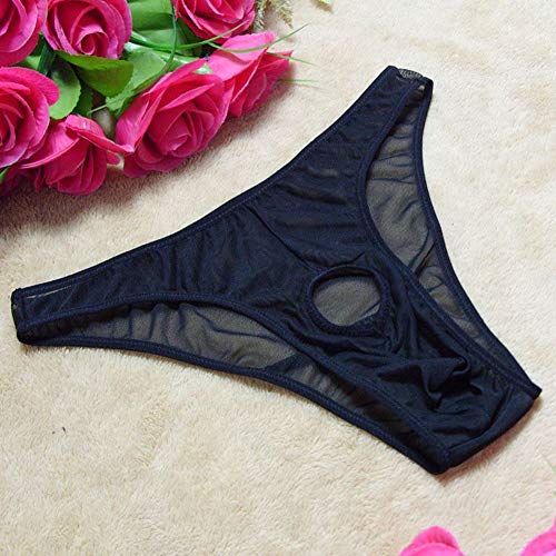 Mens 3in1 Pack Sexy Underwear Cool Briefs Ice Mesh G-Strings Bikini Thongs Panties Gift For Boyfriend (3 Colors Pack)2