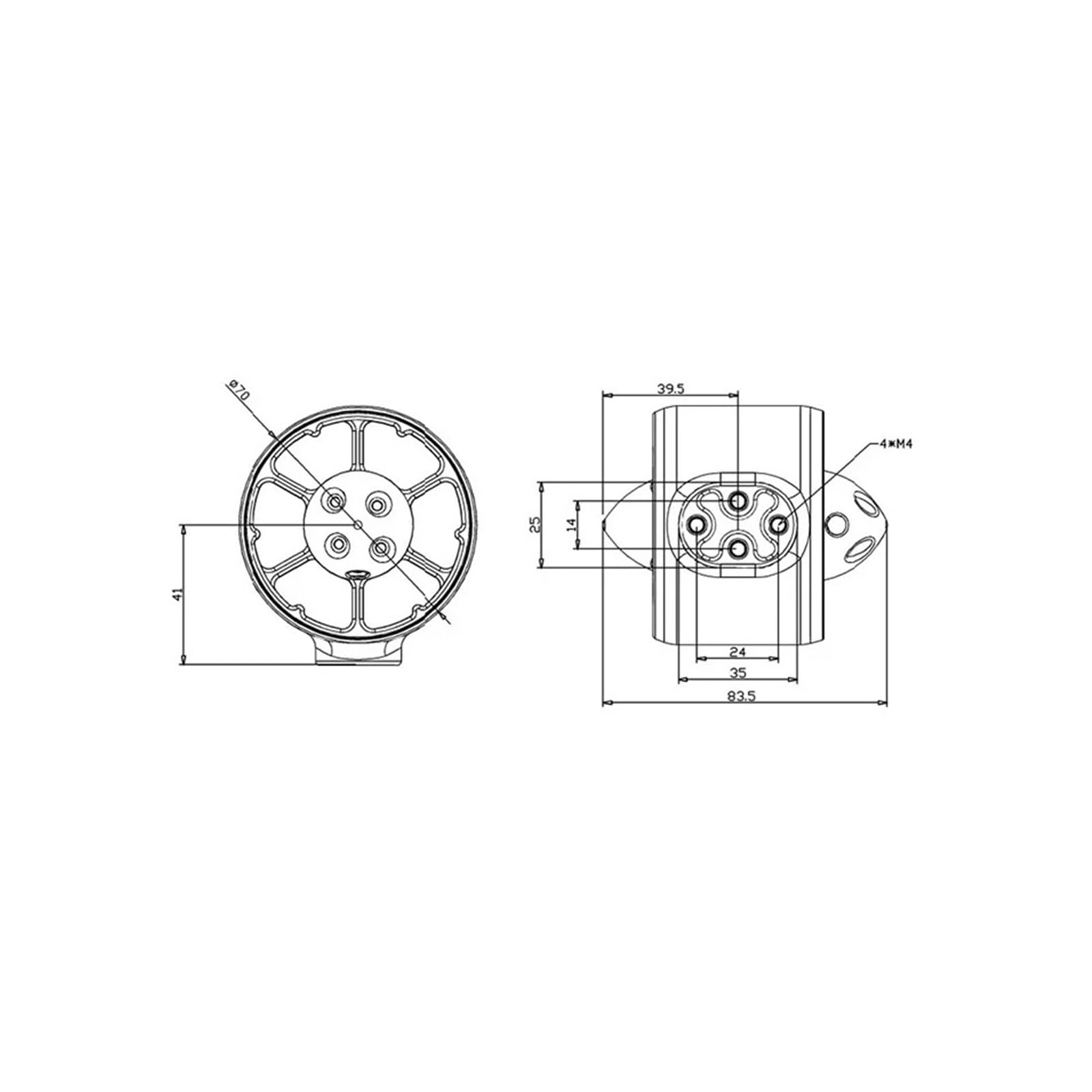 12v-24v Underwater Thruster Waterproof 300kv Brushless Motor Propeller 70mm Jet Pump For Rov Rc Boat Robot Model