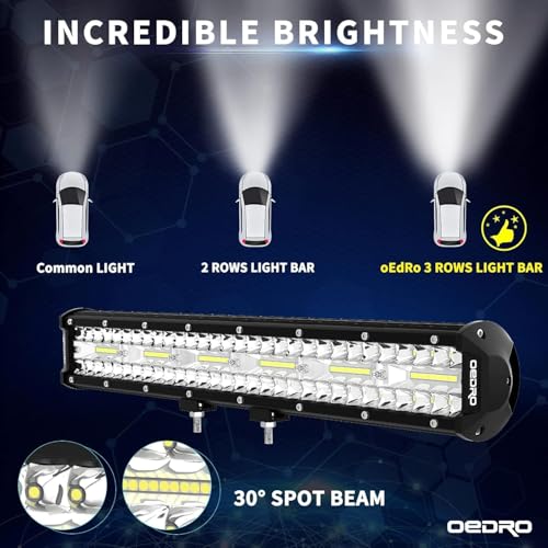 Image of OEDRO 18 Inch LED Light Bar Spot Flood Combo Tri-Row 360W Driving Light