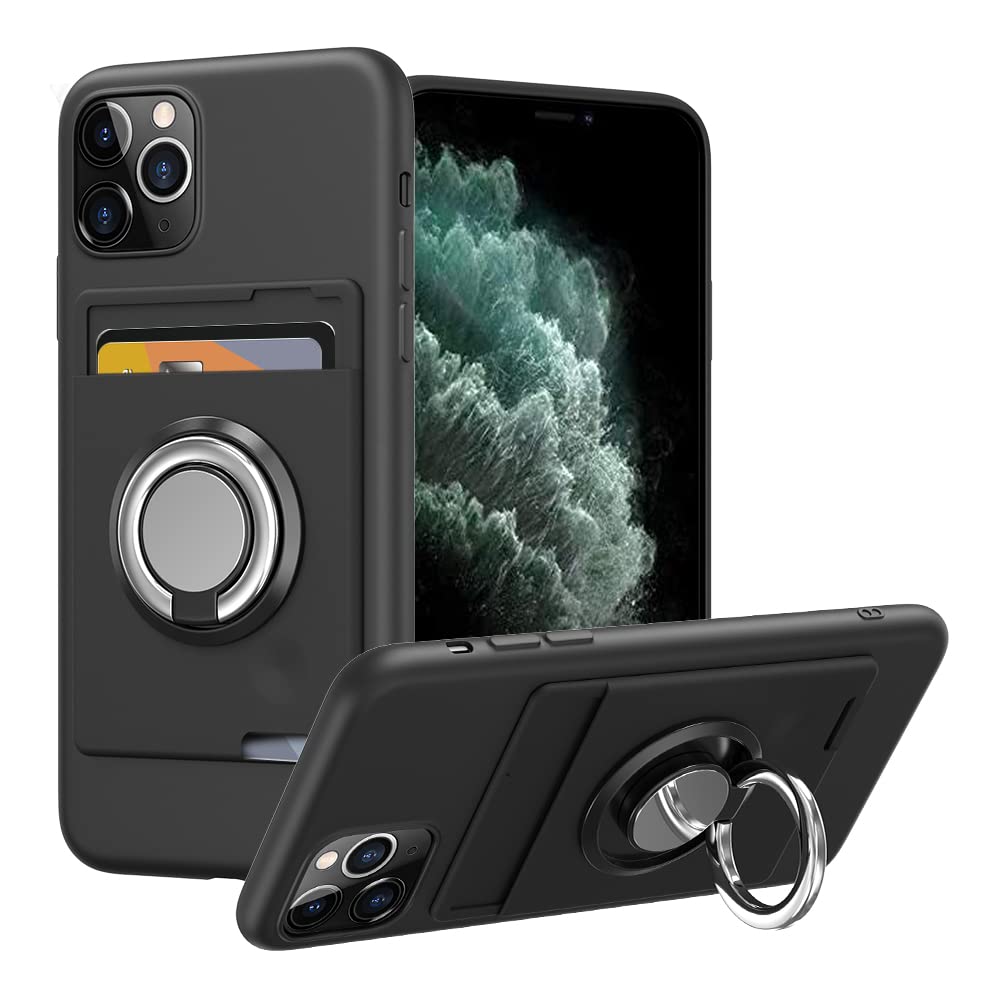 Amazon.co.jp: iPhone 11 Pro ケース リング付き シリコン カード収納 