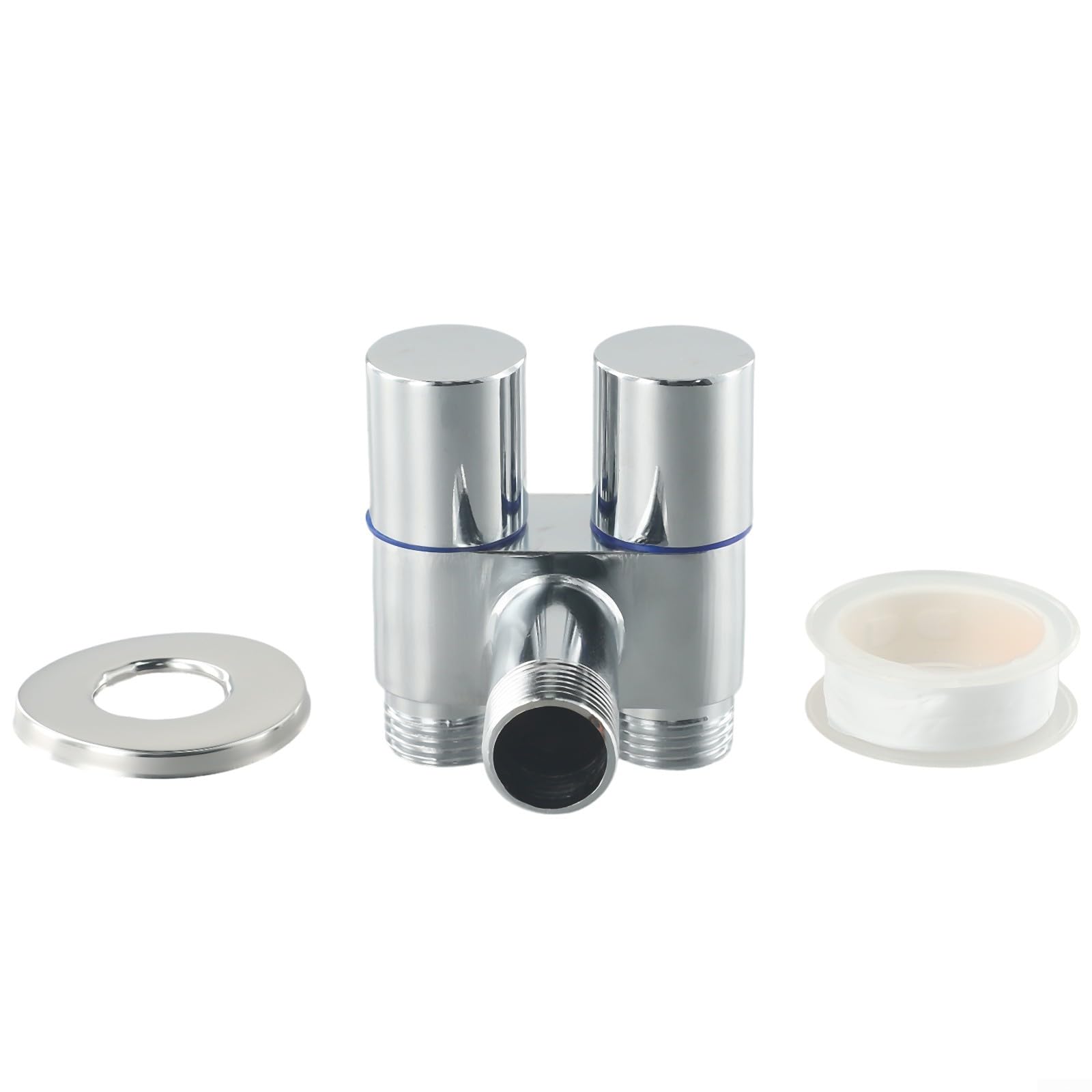 Válvula de ángulo de control, G1/2 1 en 2 hacia fuera, doble control, llave de lavadora, accesorios de repuesto para válvula triangular de inodoro