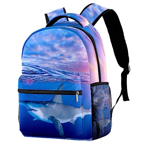 Sac à dos femme imprimé requin marteau 3D classique léger pour collège et loisirs