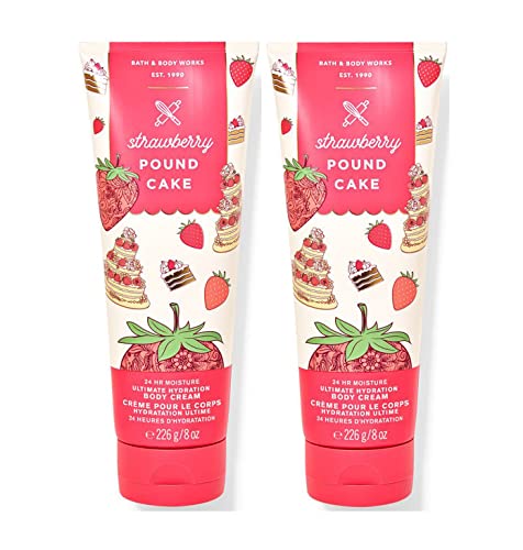 Bath and Body Works Strawberry Pound Cake 2 Pack Ultra Shea Body Cream 8 Oz. (Strawberry Pound Cake) Bath and Body Works Strawberry Pound Cake 2 Pack Ultra Shea Body Cream 8 Oz. (Strawberry Pound Cake)