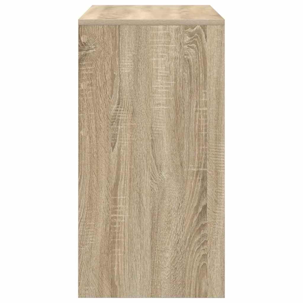 Scrivania compatta in rovere Sonoma, 80 x 40 x 76 cm, in legno con struttura stabile, per casa, ufficio, studio e studio, postazione di lavoro funzionale