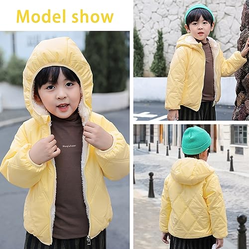 Image of Happy Cherry Boys Girls Puff Jacket Hoodie Coat Windproof Winter Outerwear Lightweight Down Jacket