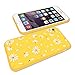 MAYCARI Cute Daisy Flower Case for iPhone 6/iPhone 6s, Full Protective Soft Rubber Matte TPU Cover Slim Fit Phone Case for Women Girls - Yellow…
