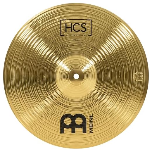 Meinl Cymbals HCS Plato Crash de 14 pulgadas (35,56cm) Platillos de Batería – Latón, Acabado Tradicional (HCS14C)