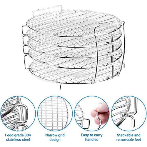 Dörrständer 304 Edelstahl Dörrständer Kompatibel mit Ninja Foodi 6,5 qt und 8 qt Air Fryer 5-Schicht-Dörrautomaten – Bild 6