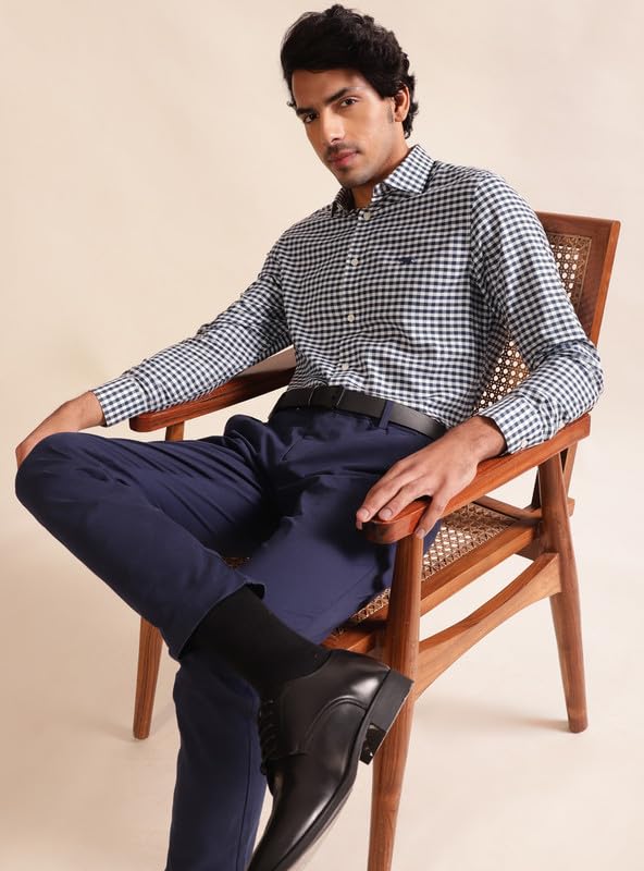 Image of Andamen Men Dobby Full Sleeve Cutaway Shirt